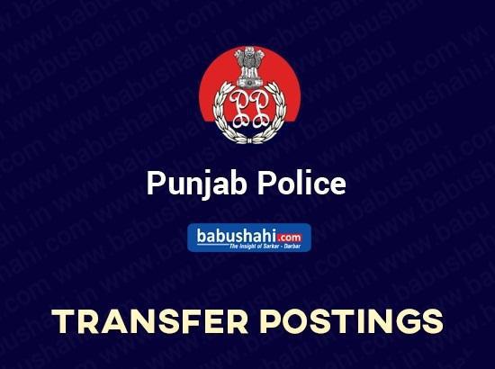 30 Police officers including SSPs transferred in Punjab 