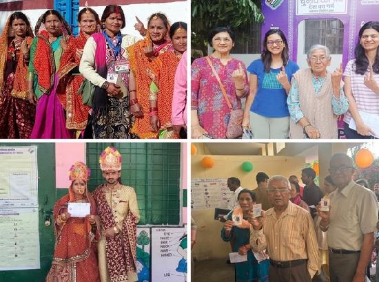 From newly-wed couples to three-generation of a family cast their votes in 1st phase of Lok Sabha polls