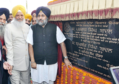 Sukhbir dedicates Rs.  416 crore Sidhwan canal road project to the public : Castigates Union Govt. for creating hinderances in speedy completion of developmental projects in Punjab