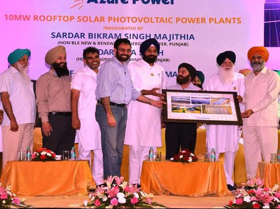 Bikram Majithia inaugurates 10 MW Solar Rooftop Project
