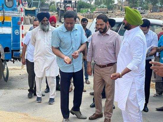 MD Markfed visits mandis in Ludhiana, Moga and Ferozepur along with DCs to ensure smoo