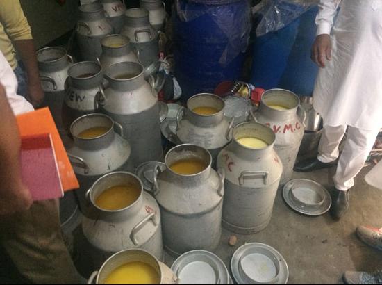 Drive against spurious Milk : Raids in Baghapurana, huge quantity of spurious milk products recovered  