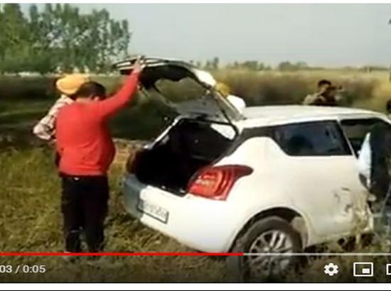 VIDEO : Murder scene and the car in which IAS officer's father-in-law shot dead