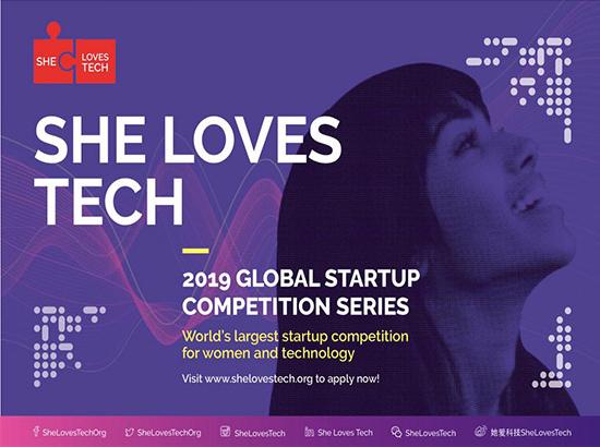 Tech startups on women’s issues invited for 'She Loves Tech 2019 Global Startup Competition'
