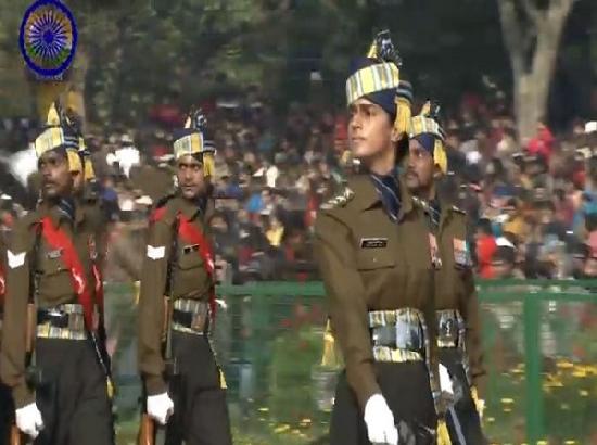 Capt Tanya Shergil leads marching contingent of Corps of Signals on Republic Day