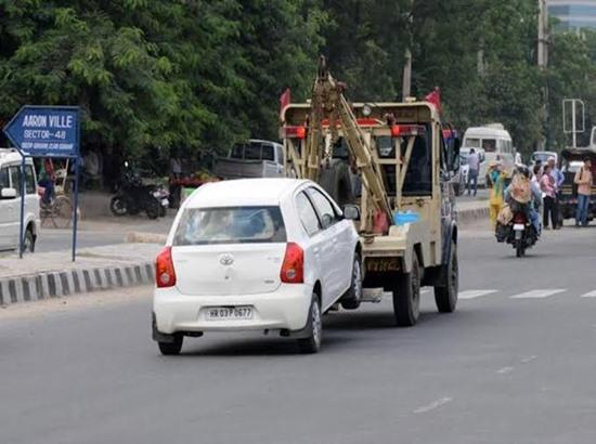 New towing charges fixed in Chandigarh
