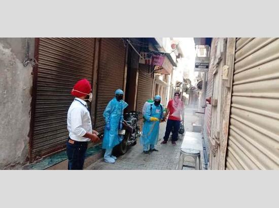 Ferozepur City sanitized twice with disinfectant chemical to contain virus