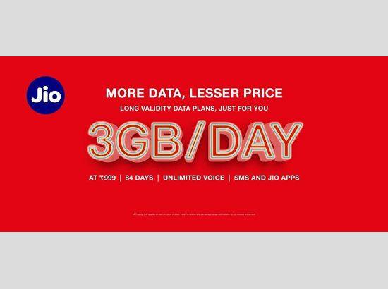 Jio announces new quarterly Work-from-Home plan,  Users to get 3GB/day 