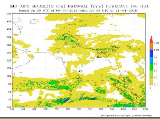 Thunderstorm/rainfall with strong winds likely in Punjab over next 48 hours