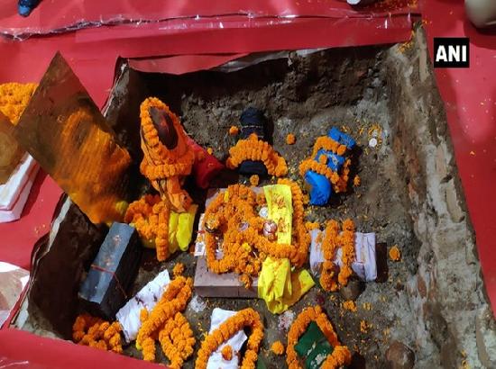 9 bricks laid down at Ram Janmabhoomi temple construction site