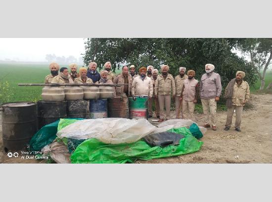 Illicit liquor flows freely in Ferozepur, 1,08,400 ltrs recovery during Jan. 2021