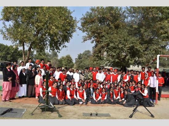 On BSF Raising Day Celebrations, students witness weapons display
