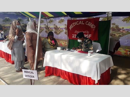 Medical Camp organized on BSF Raising Day celebrations