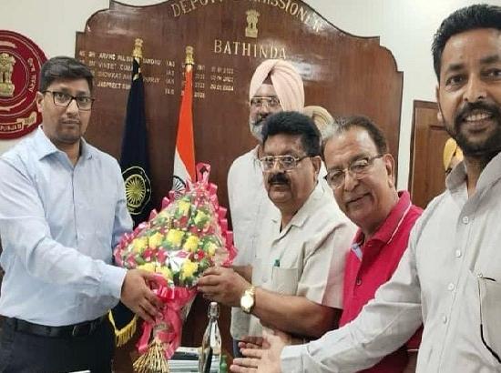 Bathinda Acting Mayor welcomes DC Bathinda