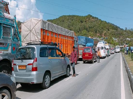 Jammu-Srinagar National Highway closed for traffic following landslide in Udhampur
