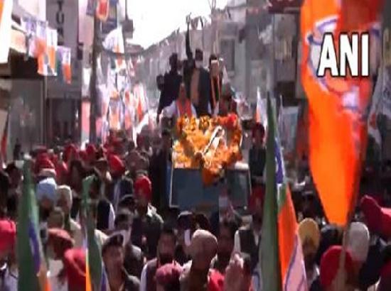 Rajnath Singh, Captain Amarinder Singh hold roadshow in Patiala