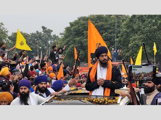 Amritpal reaches Kaumi Insaaf Morcha; View pictures 