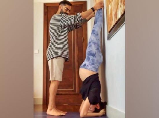 Anushka Sharma sets fitness goals as she aces 'headstand' with husband Kohli's help