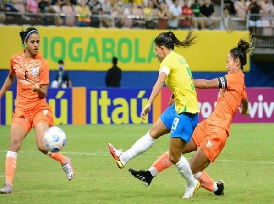 Indian women's football team goes down 1-6 to Brazil
