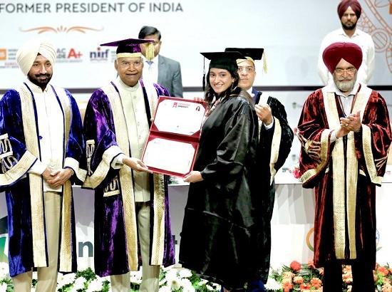 Chandigarh University has set new benchmarks for quality higher education, says former President Kovind