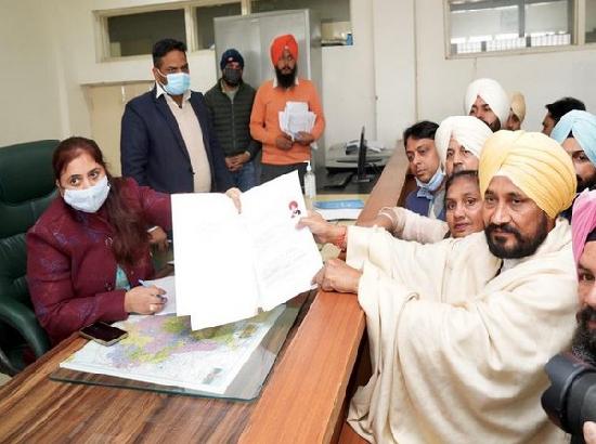 CM Channi files his nomination from Bhadaur Assembly