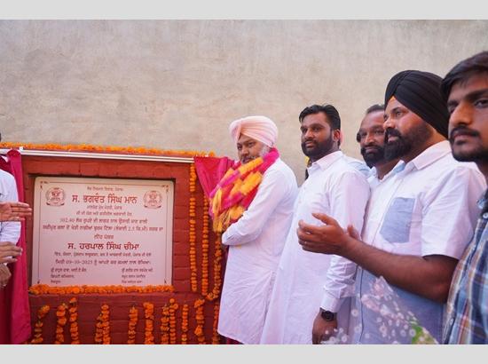 Minister Harpal Cheema inaugurates new road projects in Dirba, announces major infrastructure push