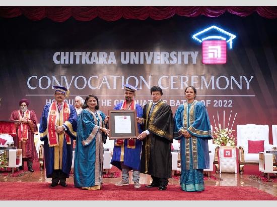 Chitkara University confers D.Litt to Pioneer in India’s Startup Ecosystem