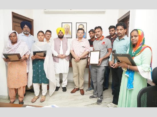 Appointment letters on compassionate ground handed over to 7 candidates in Public Works Department 