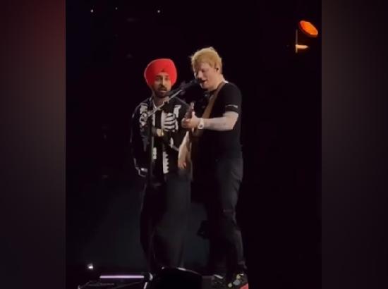 Ed Sheeran shares stage with Diljit Dosanjh at Mumbai concert, fans go into meltdown; Watc