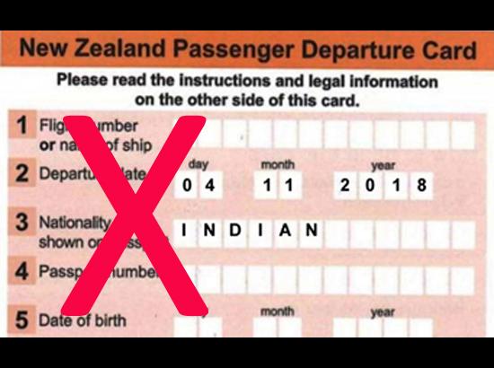 New Zealand scraps Departure Cards from today