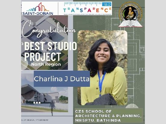 GZS School of Architecture and Planning student achieves top recognition at Saint Gobain Transparence 18.0
