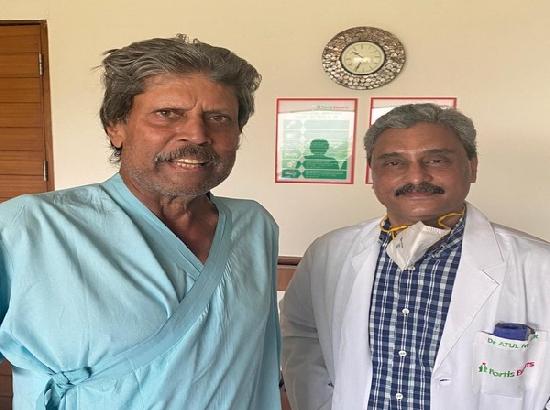 'Kapil Dev absolutely fine, discharged from hospital'