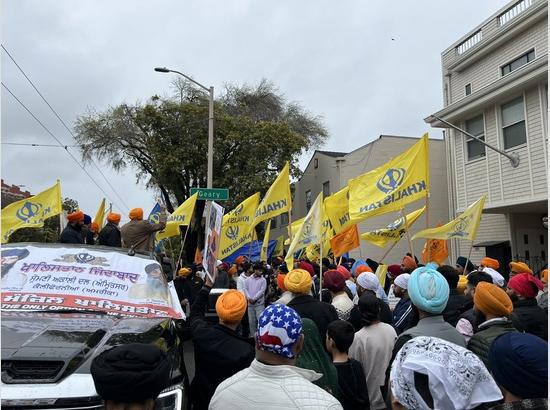 Masive protest at San Francisco in support of Amritpal Singh 