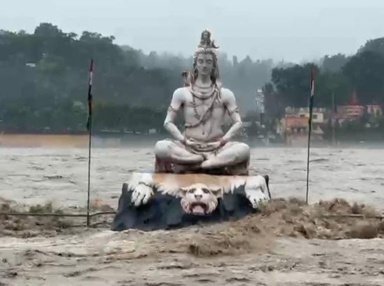 Uttarakhand: Cloudburst raises Ganga water level, touches Shiva idol