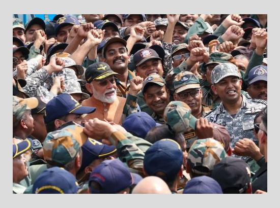 In a surprise move, Modi visits Punjab's Adampur airbase, interacts with Air Force personnel