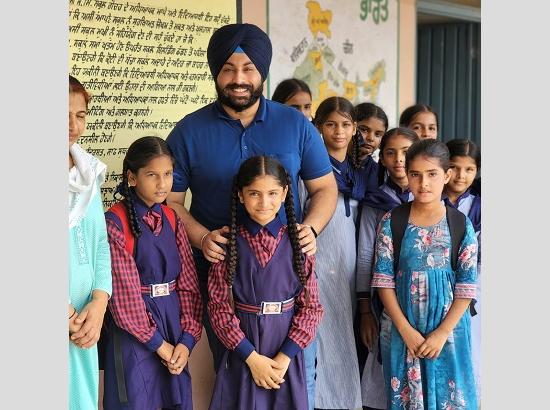 Minister Harjot Bains visits Government Middle School Gochar 