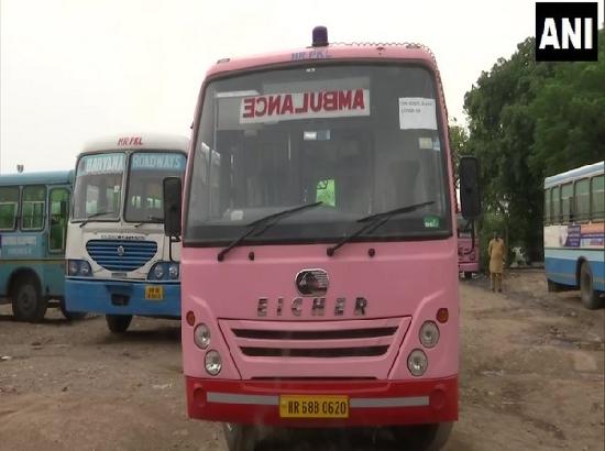 Haryana transport dept converts 5 minibuses into ambulances in Panchkula & other districts 