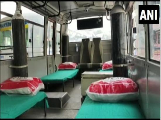 COVID-19: Haryana roadways convert five mini-buses into ambulances in Karnal