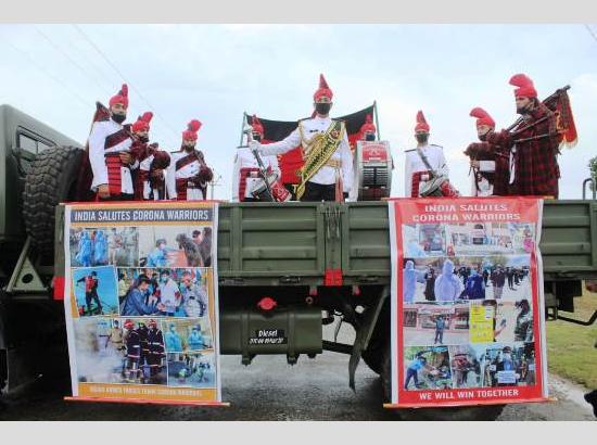 Indian Army salutes Corona Warriors with popular military tune - 'Saare Jahan Se Achha'