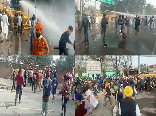 Bandi Singhs: Clashes break out between protesters & police at Chandigarh-Mohali border (Watch Video)