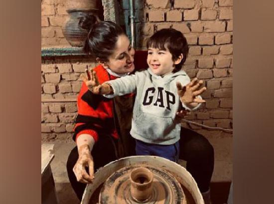 Kareena Kapoor bonds over 'pottery' with son Taimur in Dharamshala