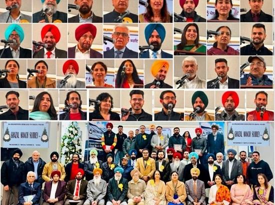 Canada: 30 poets create beautiful poetic atmosphere in ‘Kavshaar’ program organized by Ghazal Manch Surrey