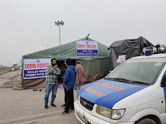 Kissan Hospital Set-Up Near Tikri Border For Emergency Services


