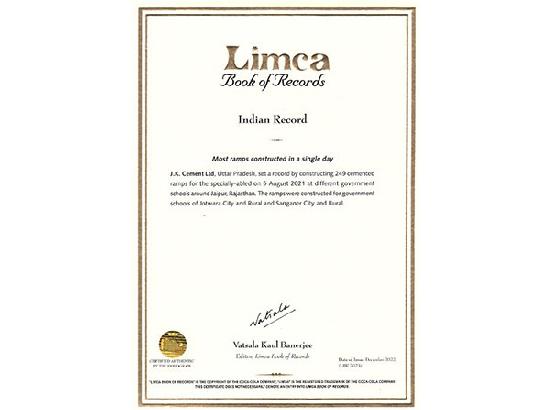 JK Cement earns Limca Book of Records for historic school ramp construction initiative