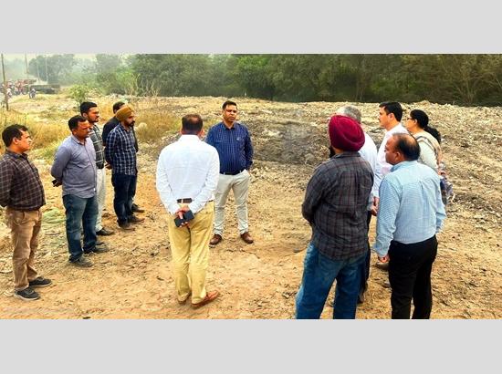 Chandigarh: MC Commissioner inspects site at Sector 53 where bio-soil is being filled at low-lying area