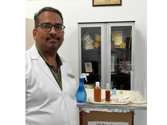 MRSPTU Pharmacy Department develops innovative technologies for sanitisation  to contain Covid-19-

