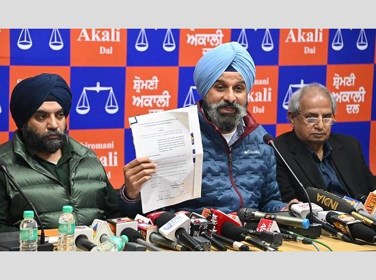 Majithia appeals to ECI to hold Cong Govt accountable for conducting raids at his residence 
