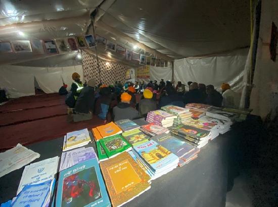 Makeshift library set up at Singhu border, amid farmers' protests