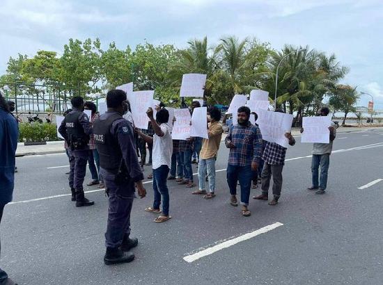 Maldives: Protest outside Chinese embassy against Beijing's treatment of Muslims
