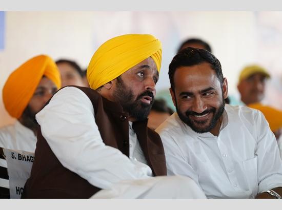 CM Mann campaigns in support for Meet Hayer in Sunam